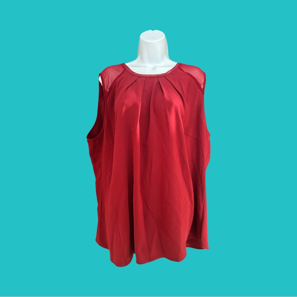 Soft Surroundings Maroon Sleeveless Blouse